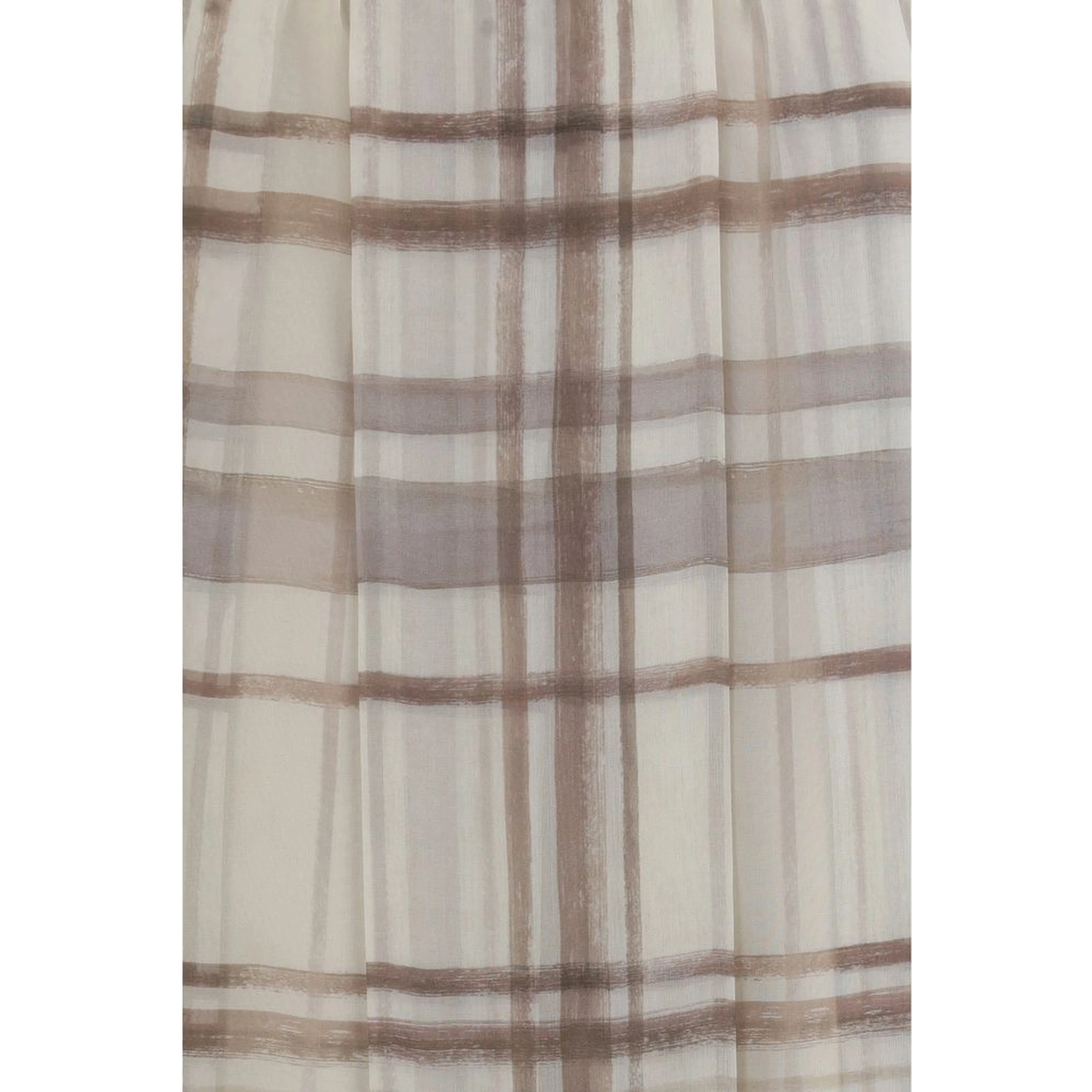 Beige Silk Midi Skirt