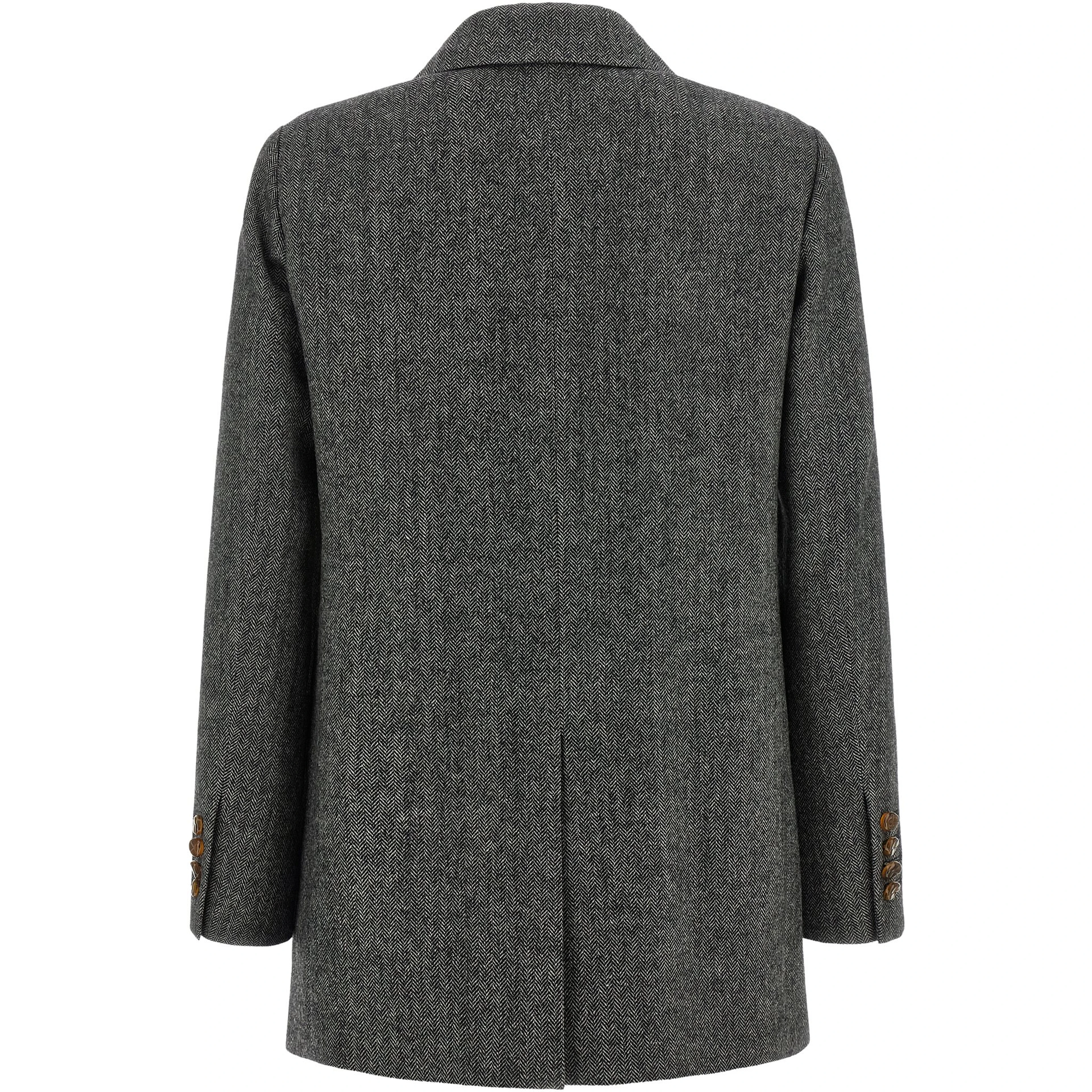Gray Virgin Wool Blazer