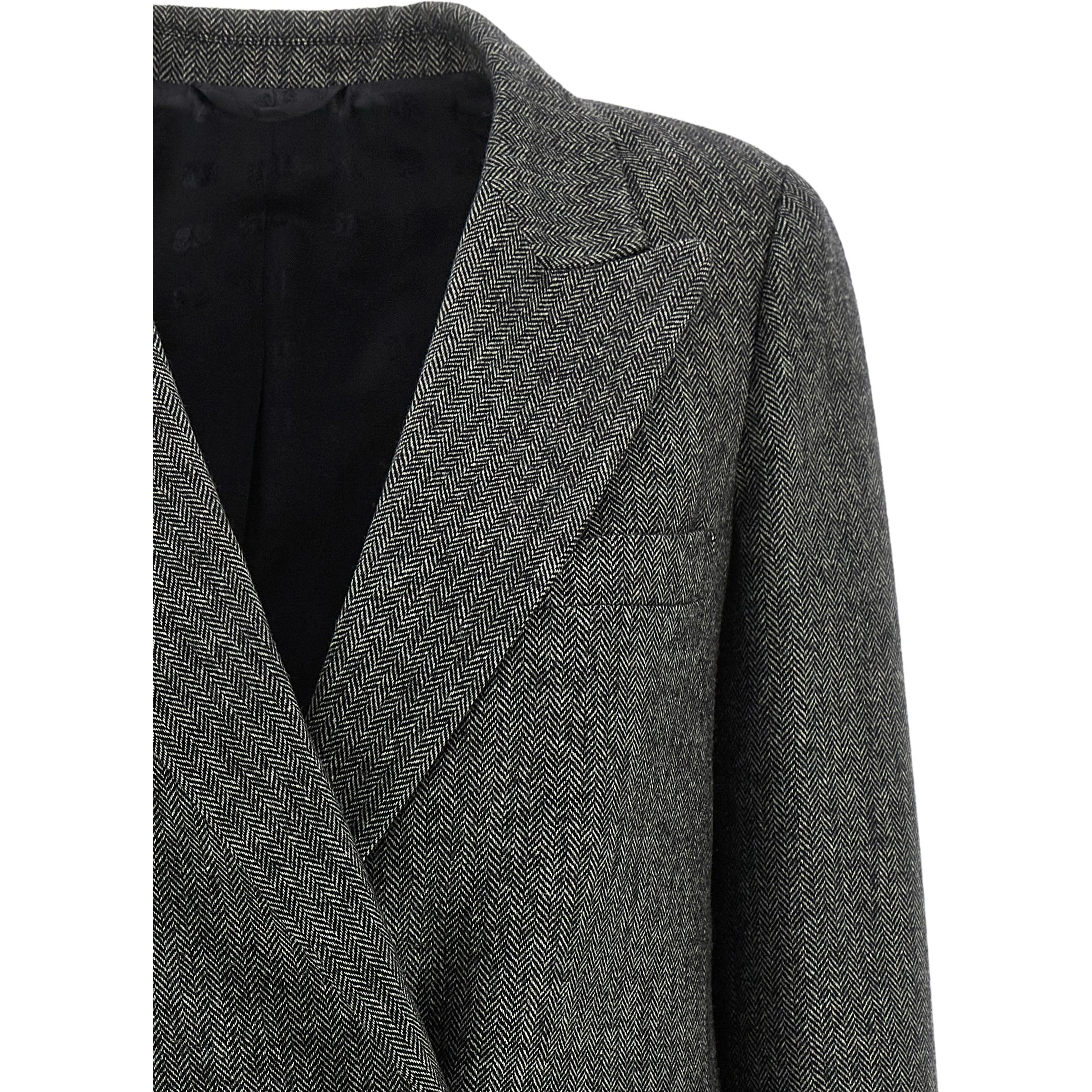 Gray Virgin Wool Blazer