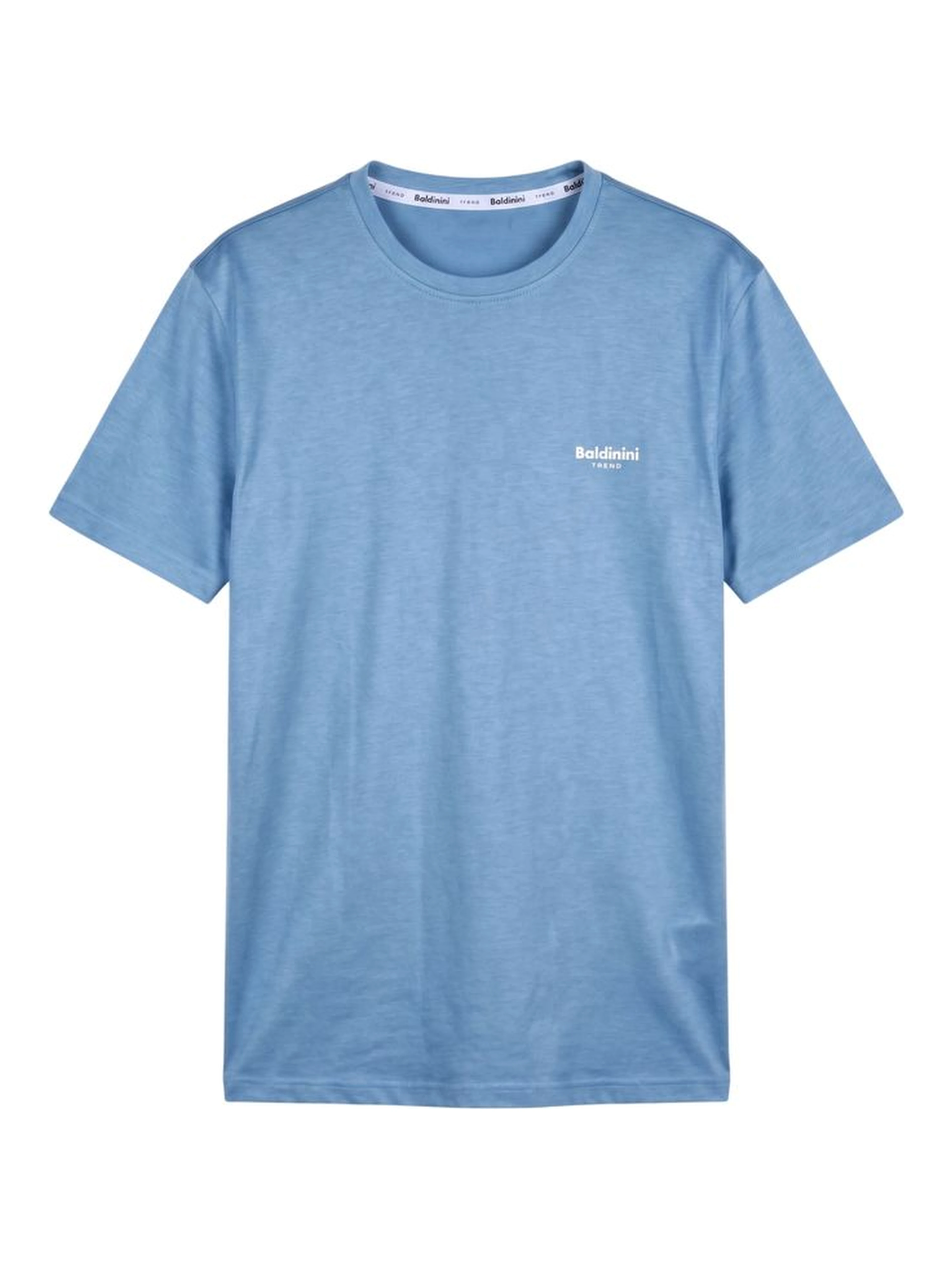 Light Blue Cotton Men T-Shirt
