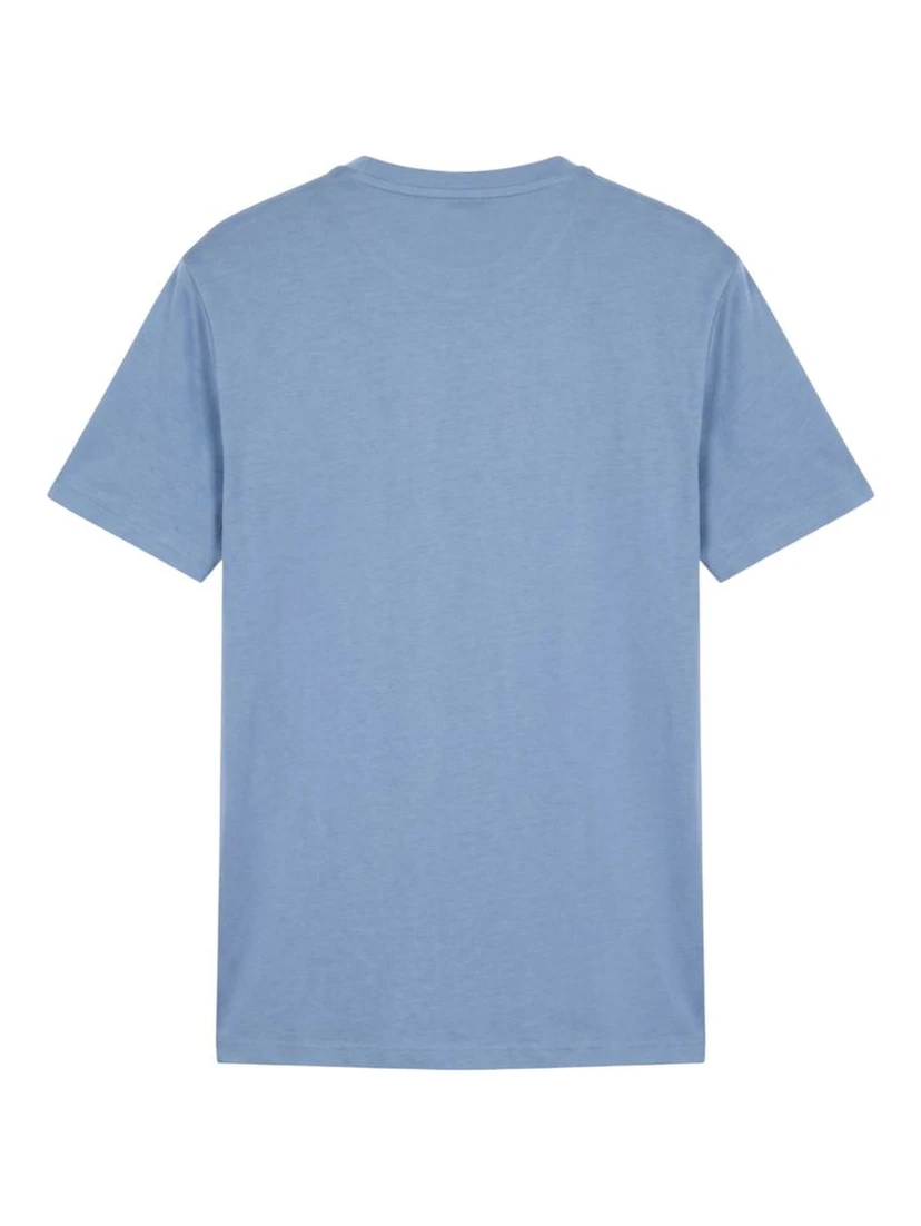 Light Blue Cotton Men T-Shirt