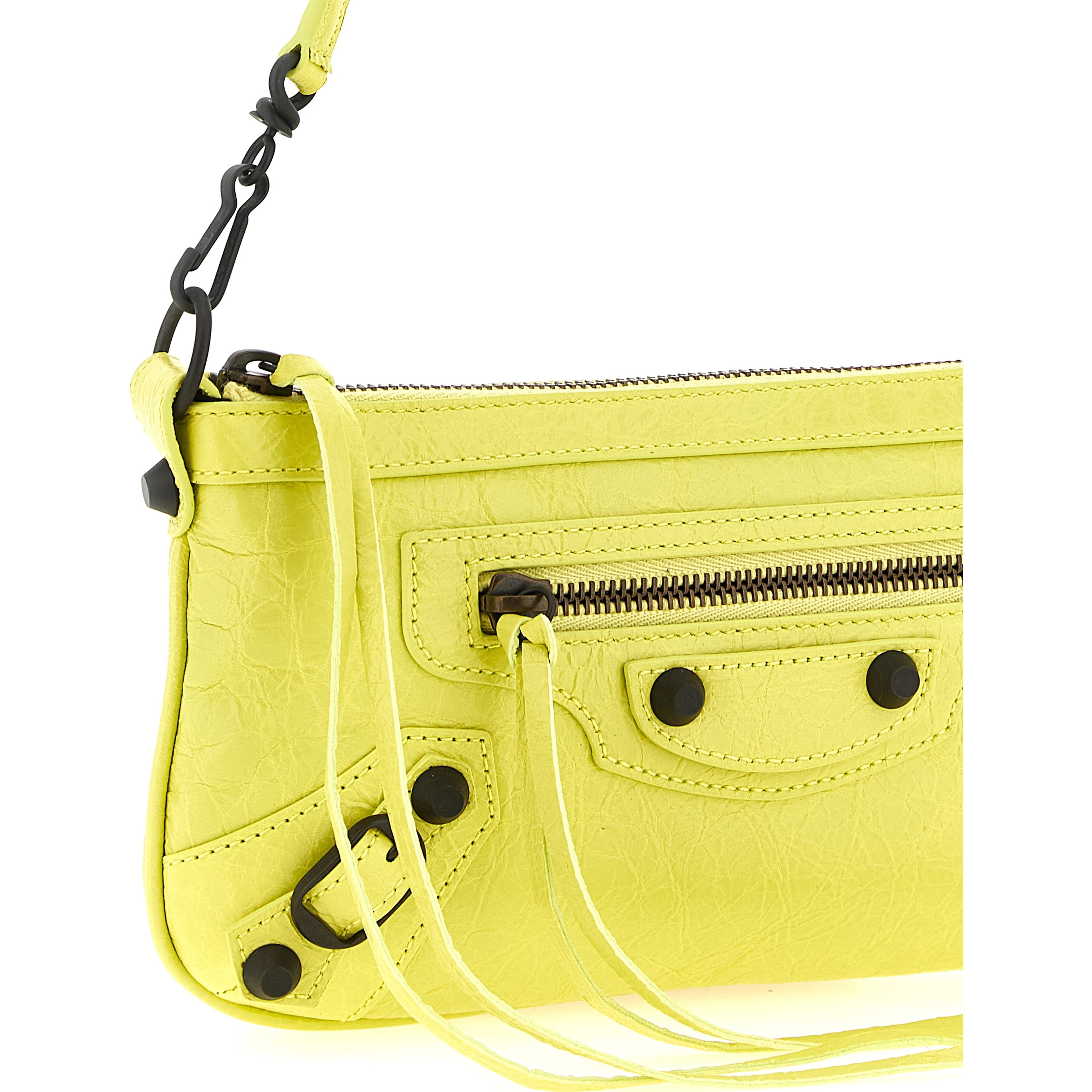 Multicolor Lamb Leather Shoulder Bag
