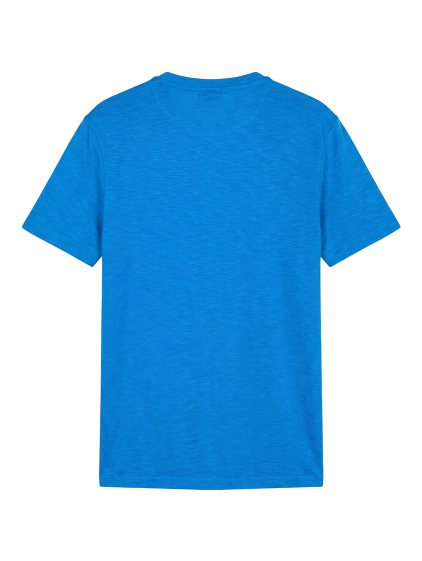 Light Blue Cotton Men T-shirt