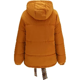 Orange Polyamide Full-Length Jacket