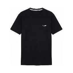 Black Cotton Men T-Shirt