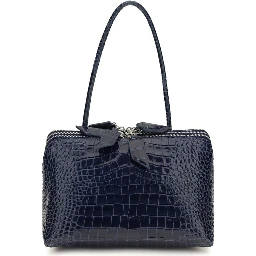 Blue Calf Leather Bos Taurus Shoulder Bag