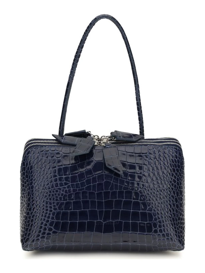 Blue Calf Leather Bos Taurus Shoulder Bag