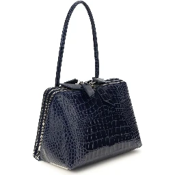 Blue Calf Leather Bos Taurus Shoulder Bag