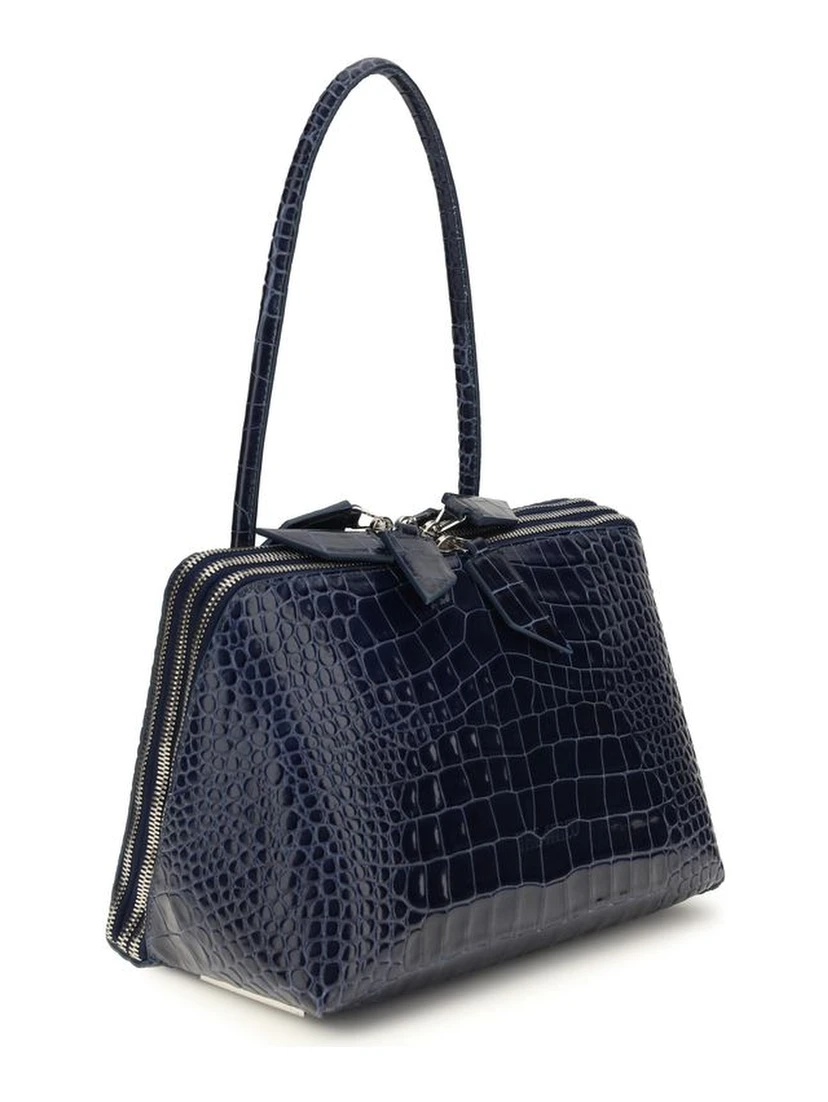 Blue Calf Leather Bos Taurus Shoulder Bag
