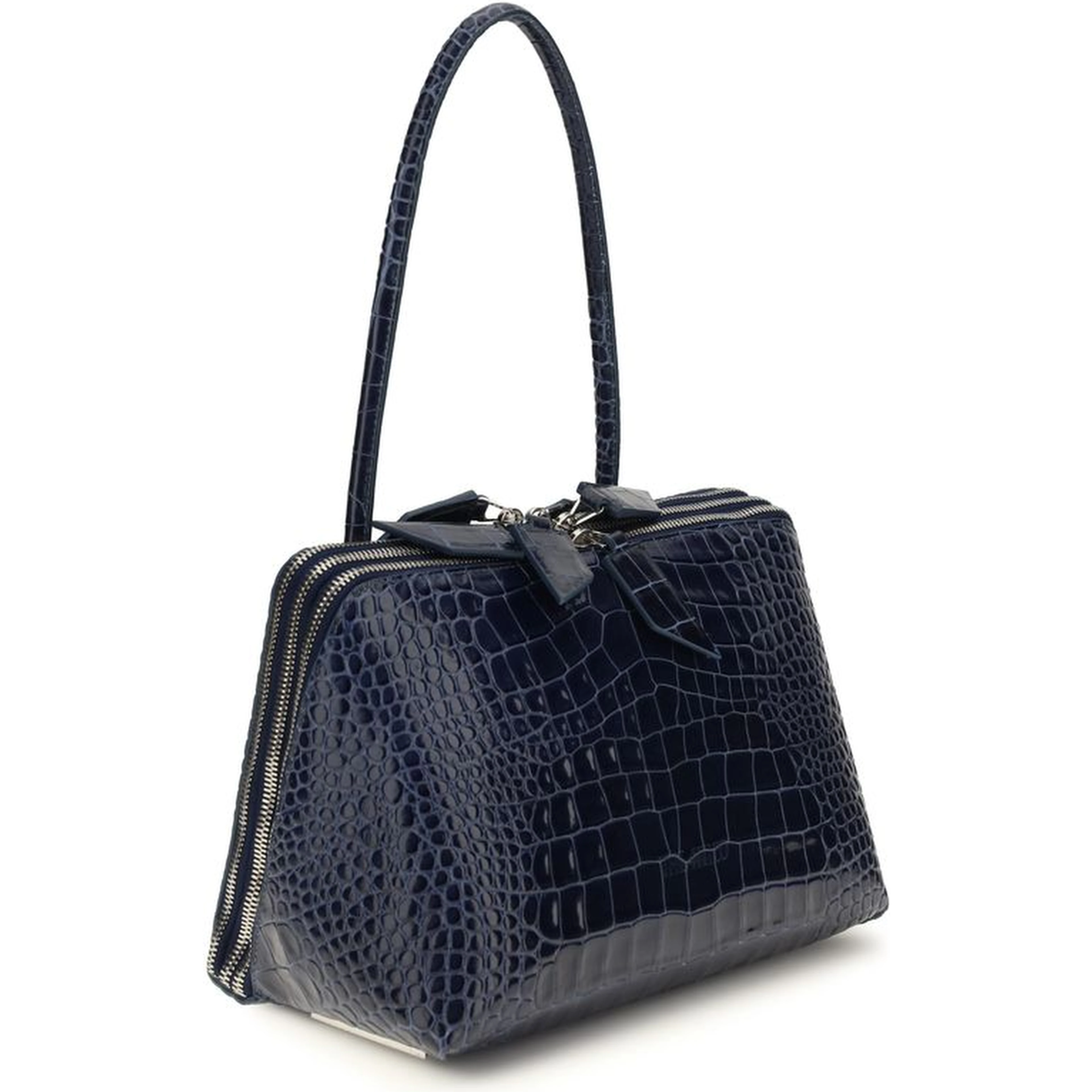 Blue Calf Leather Bos Taurus Shoulder Bag