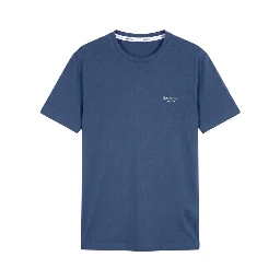 Blue Cotton Men T-Shirt