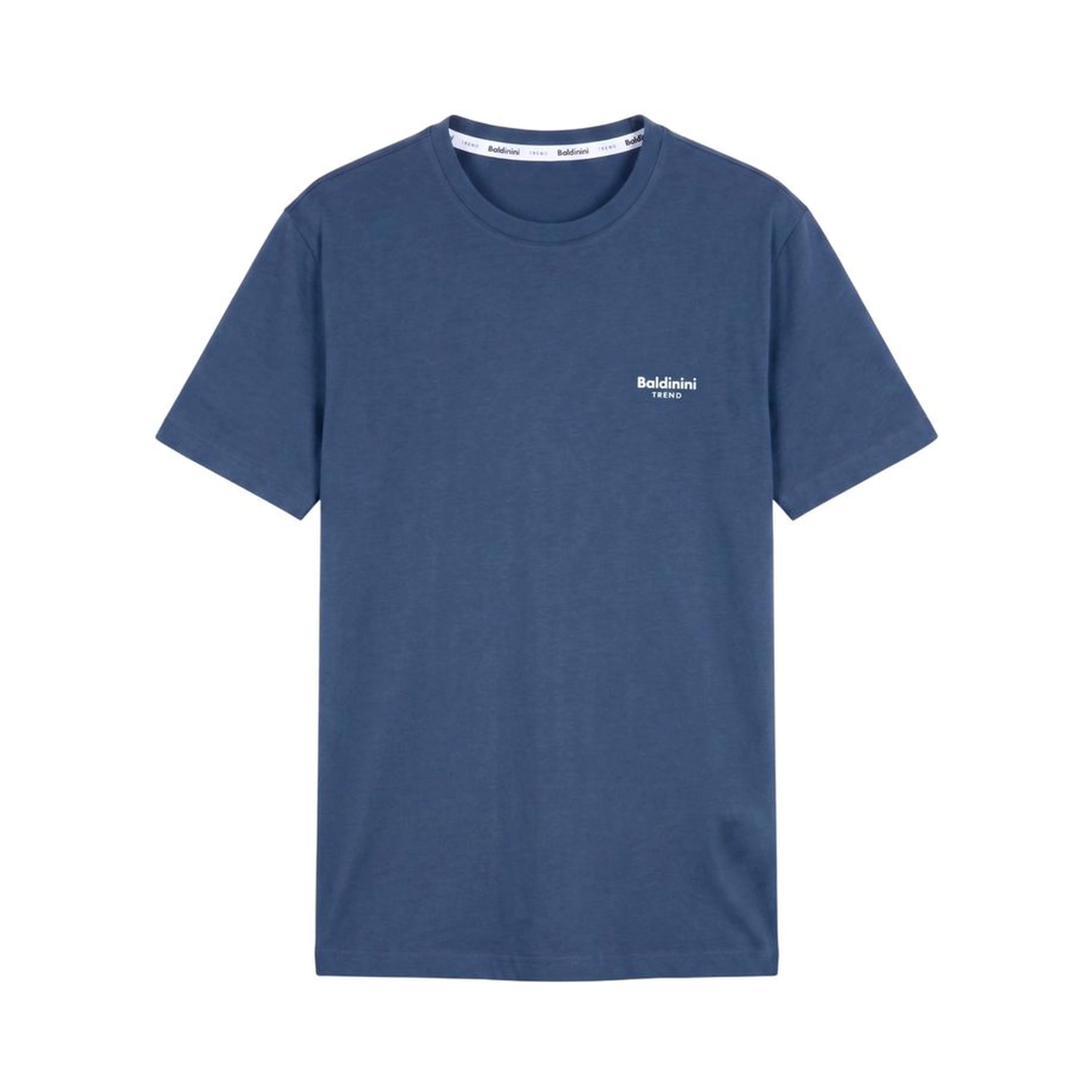 Blue Cotton Men T-Shirt