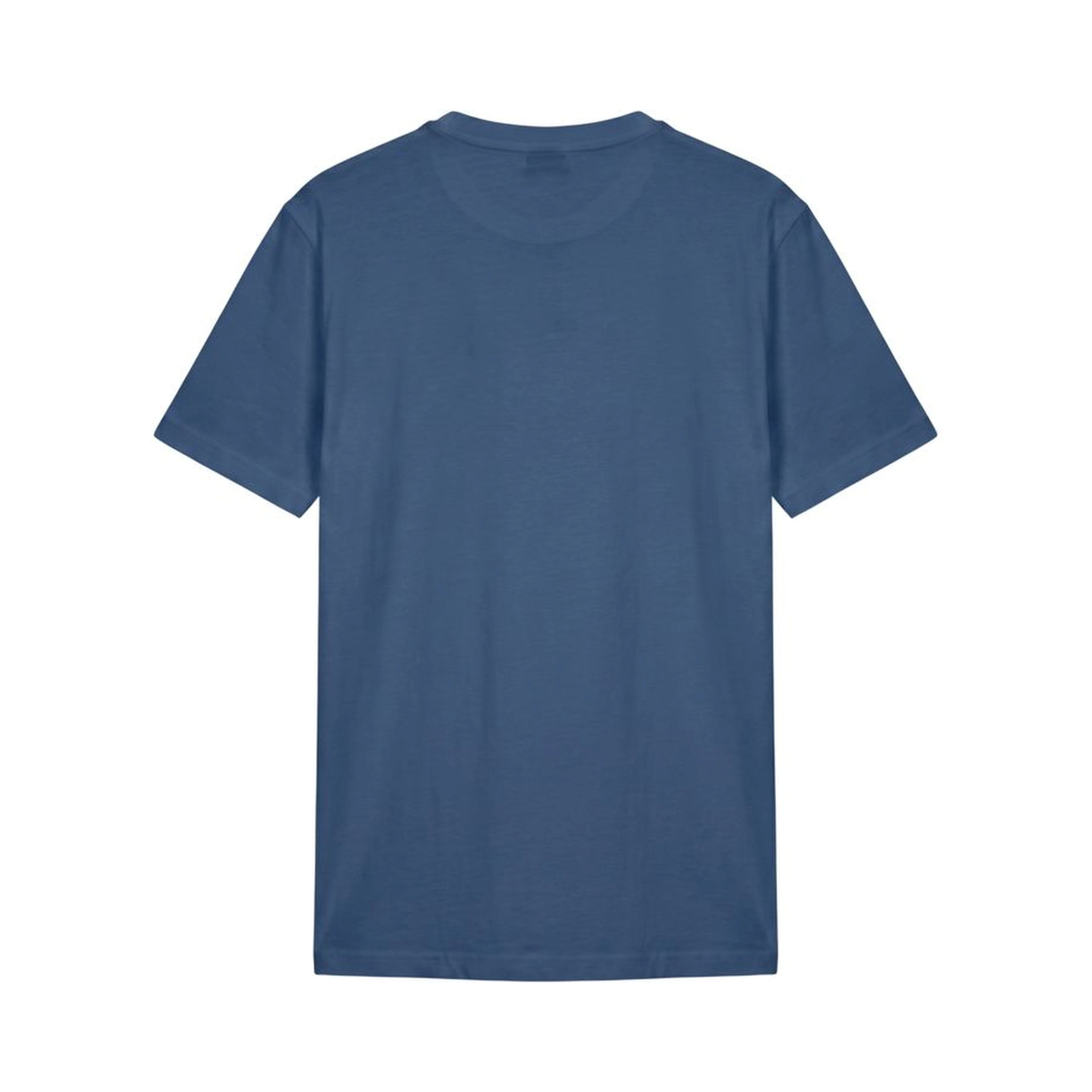 Blue Cotton Men T-Shirt