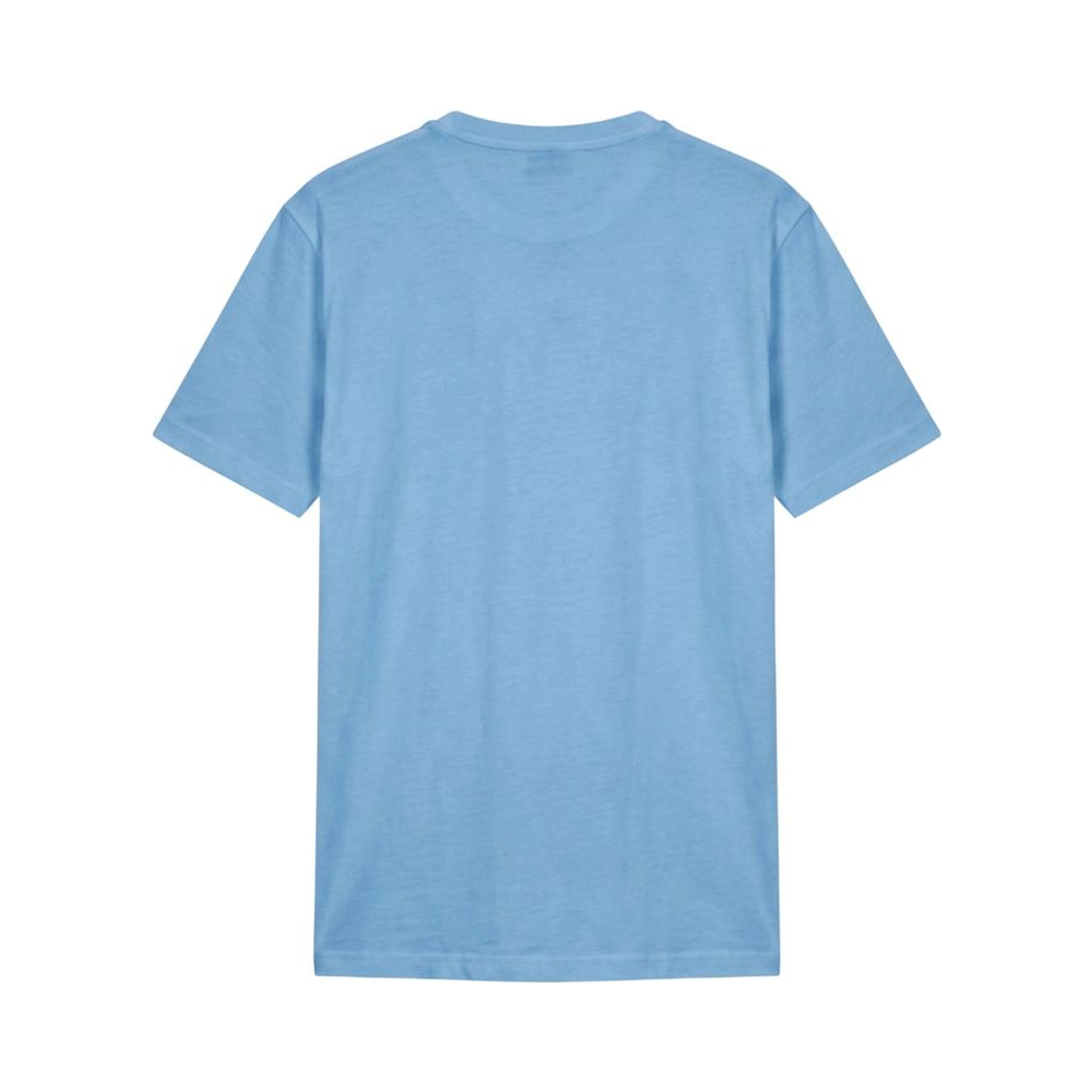 Light Blue Cotton Men T-Shirt