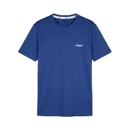 Blue Cotton Men T-Shirt