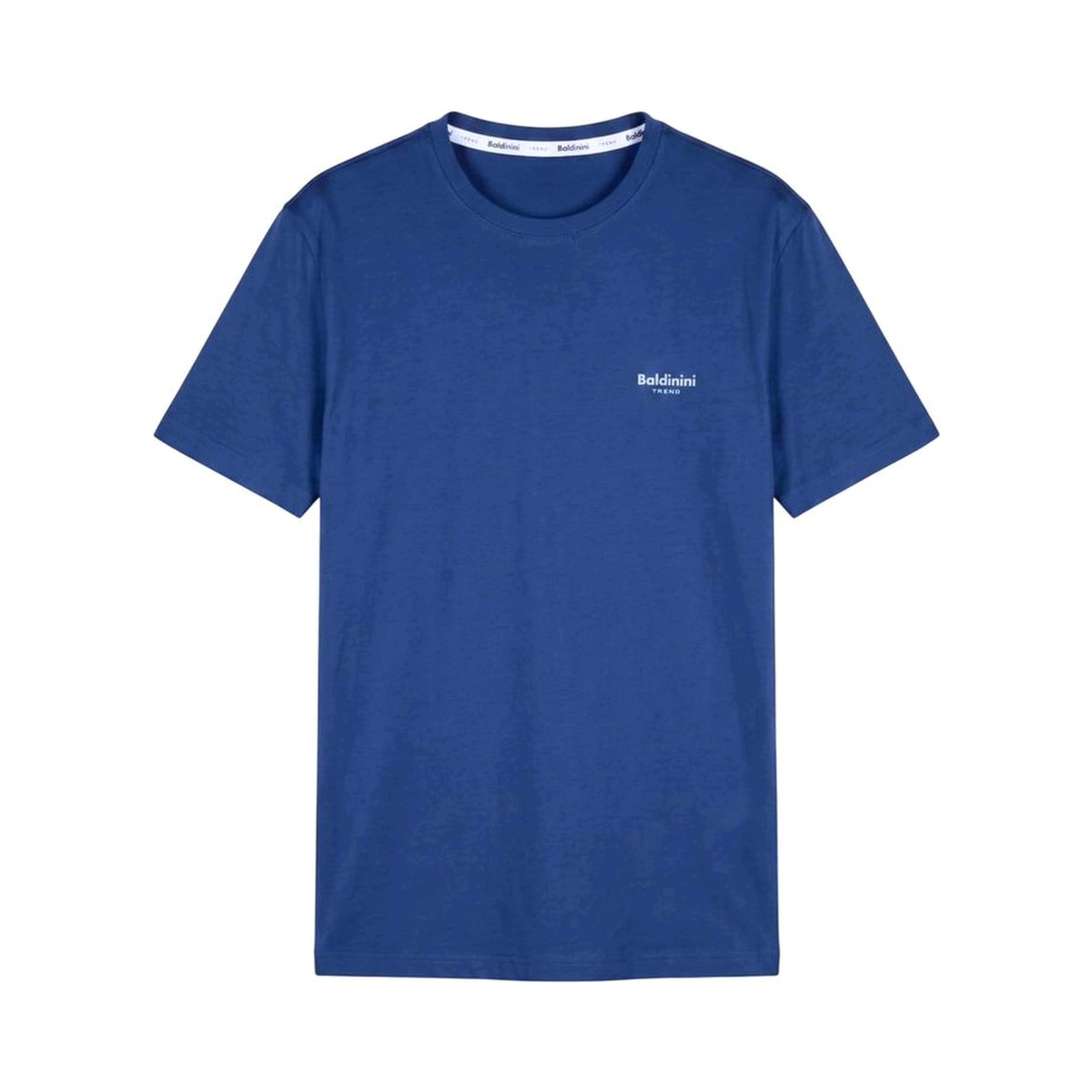 Blue Cotton Men T-Shirt