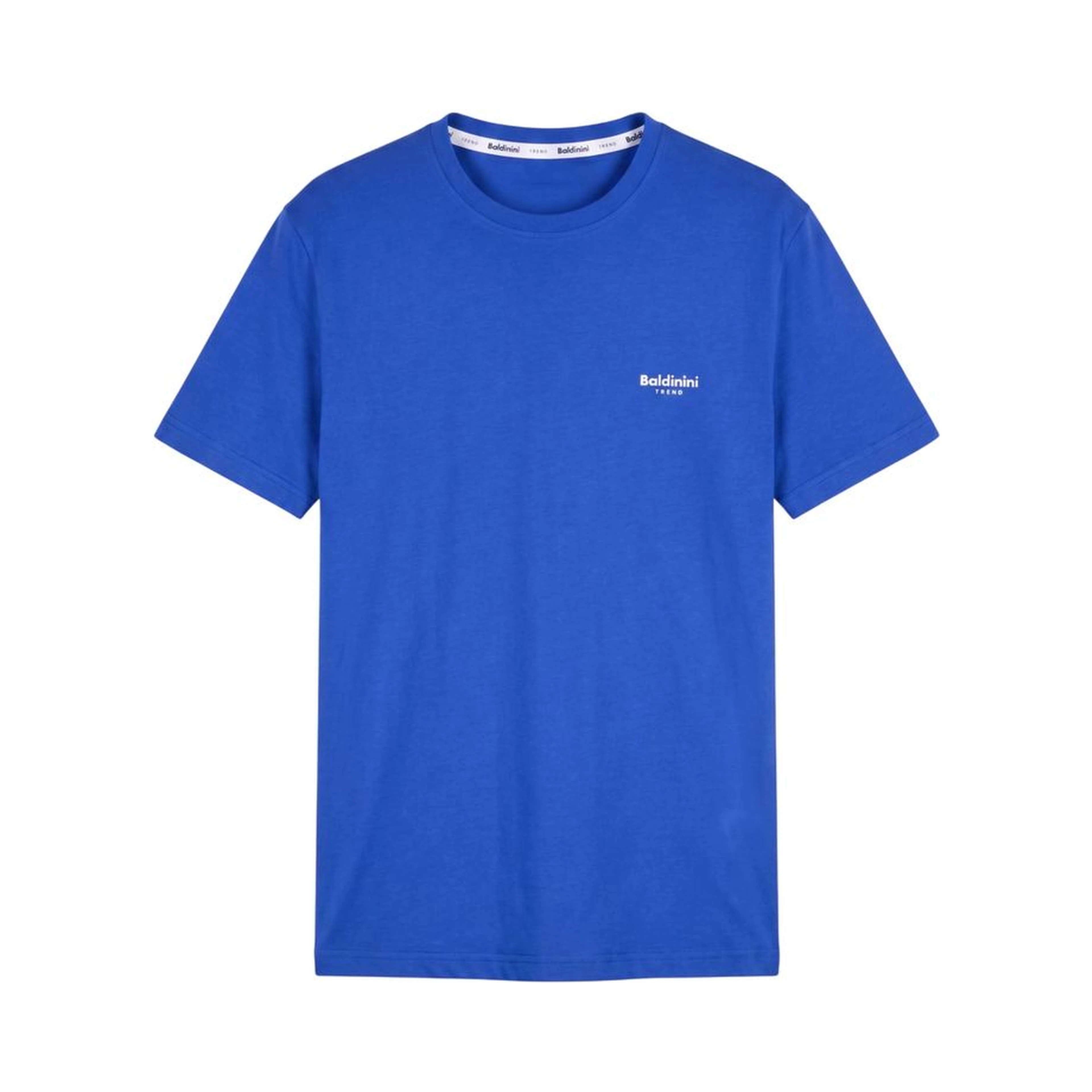 Blue Cotton Men T-shirt