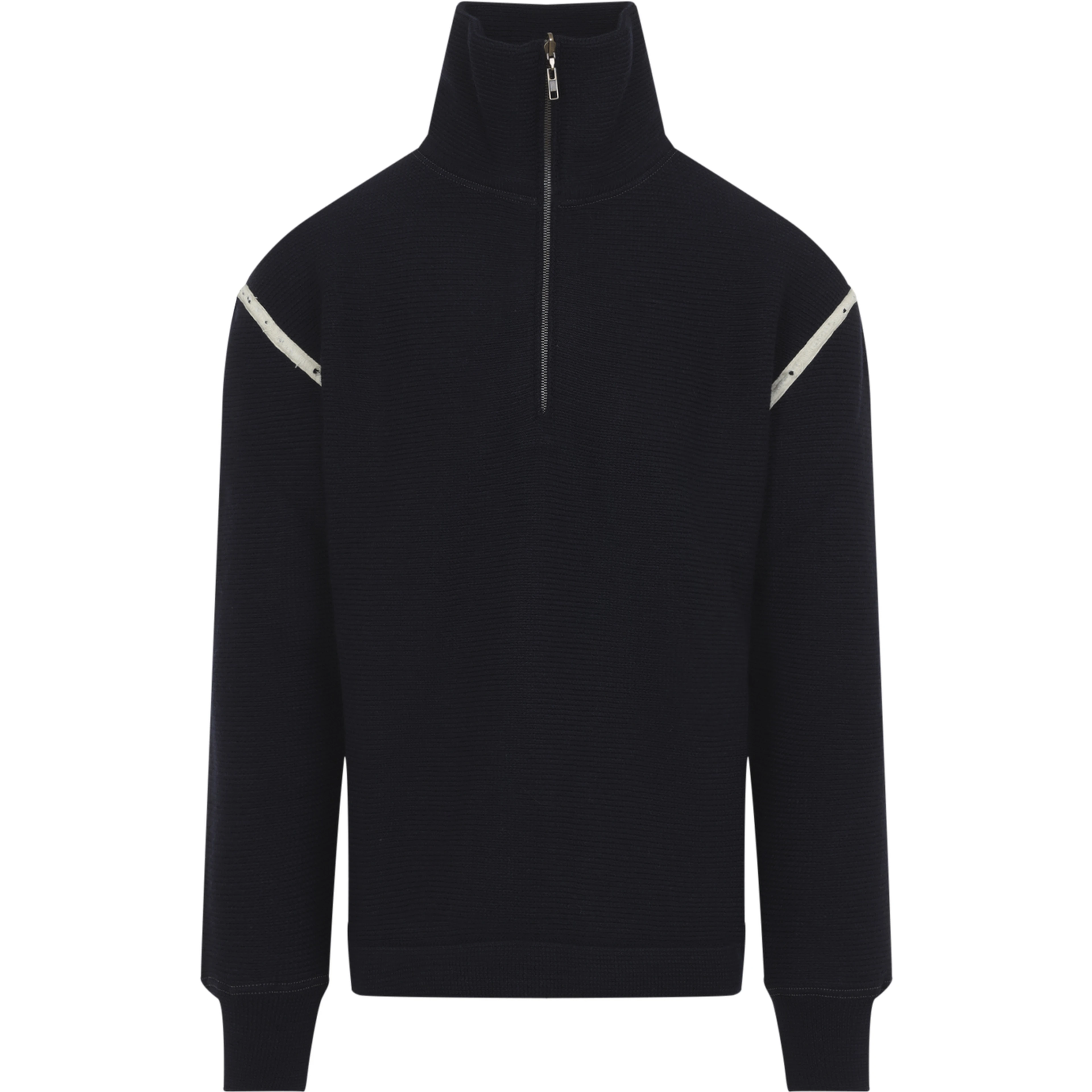 ELBOW PATCH QUARTER ZIP SWEATER