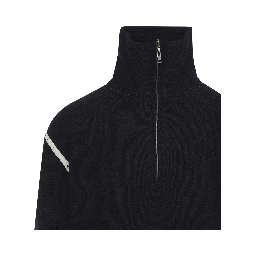 ELBOW PATCH QUARTER ZIP SWEATER