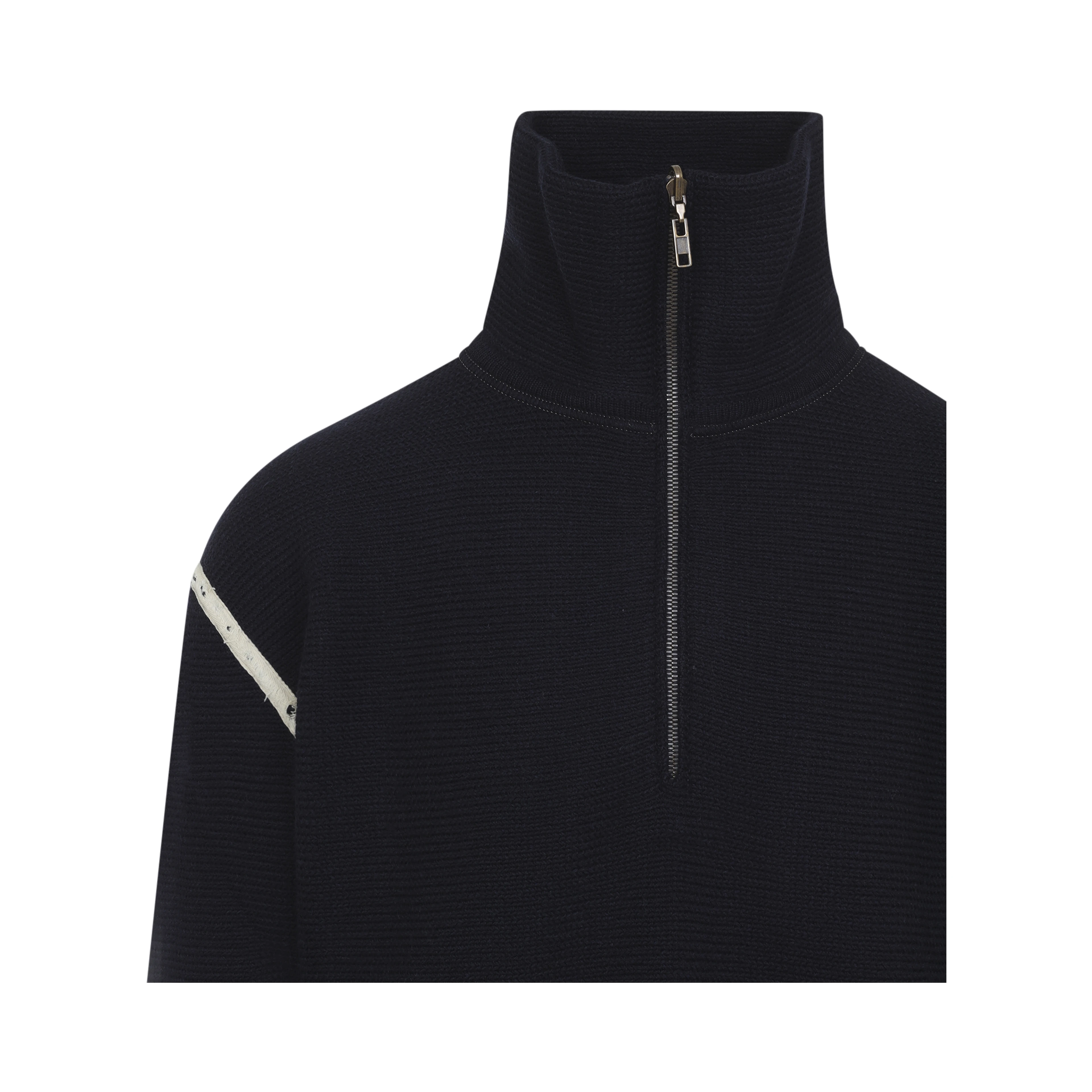 ELBOW PATCH QUARTER ZIP SWEATER