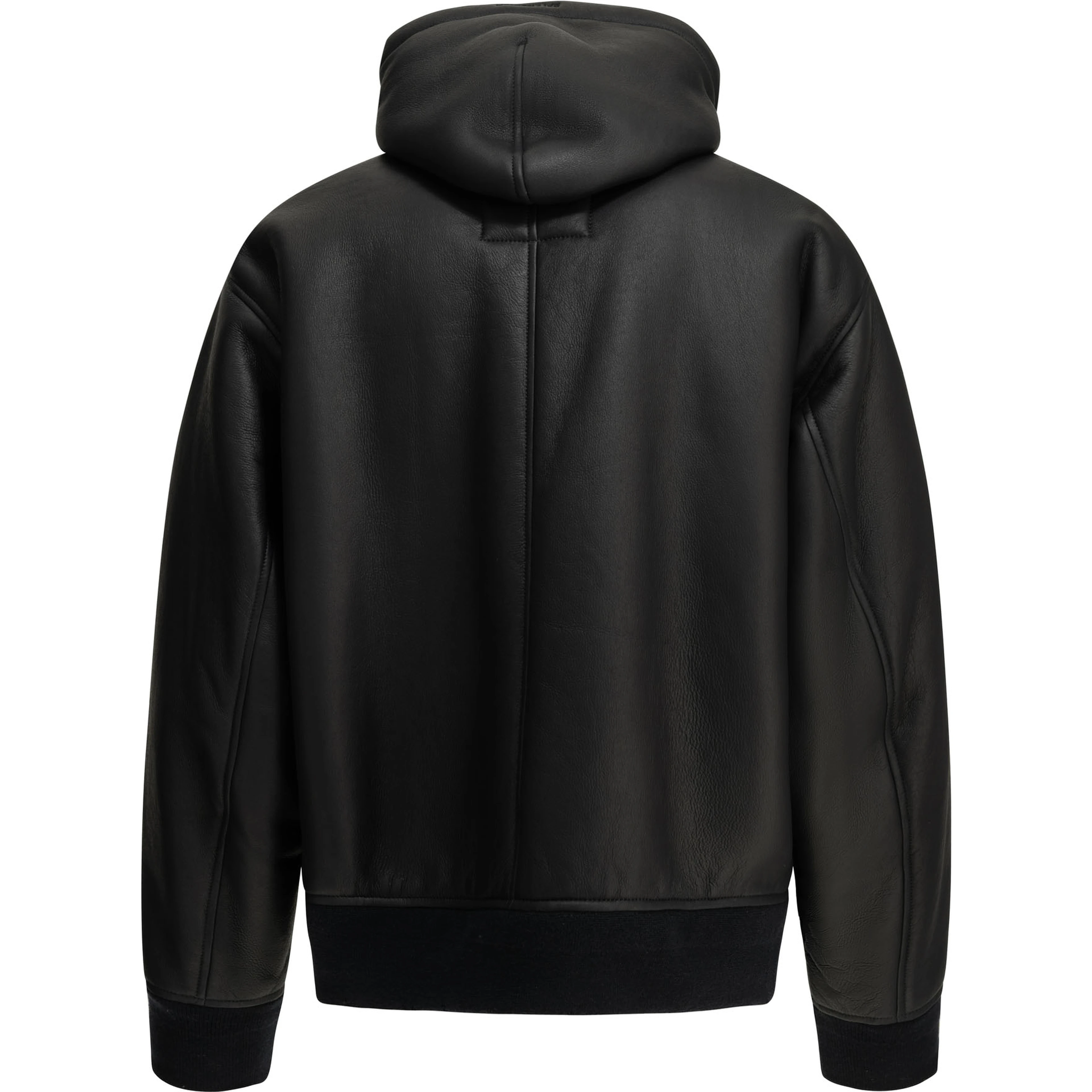 Hooded shearling jacket
