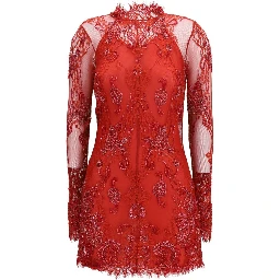 Red Polyamide Cocktail Dress