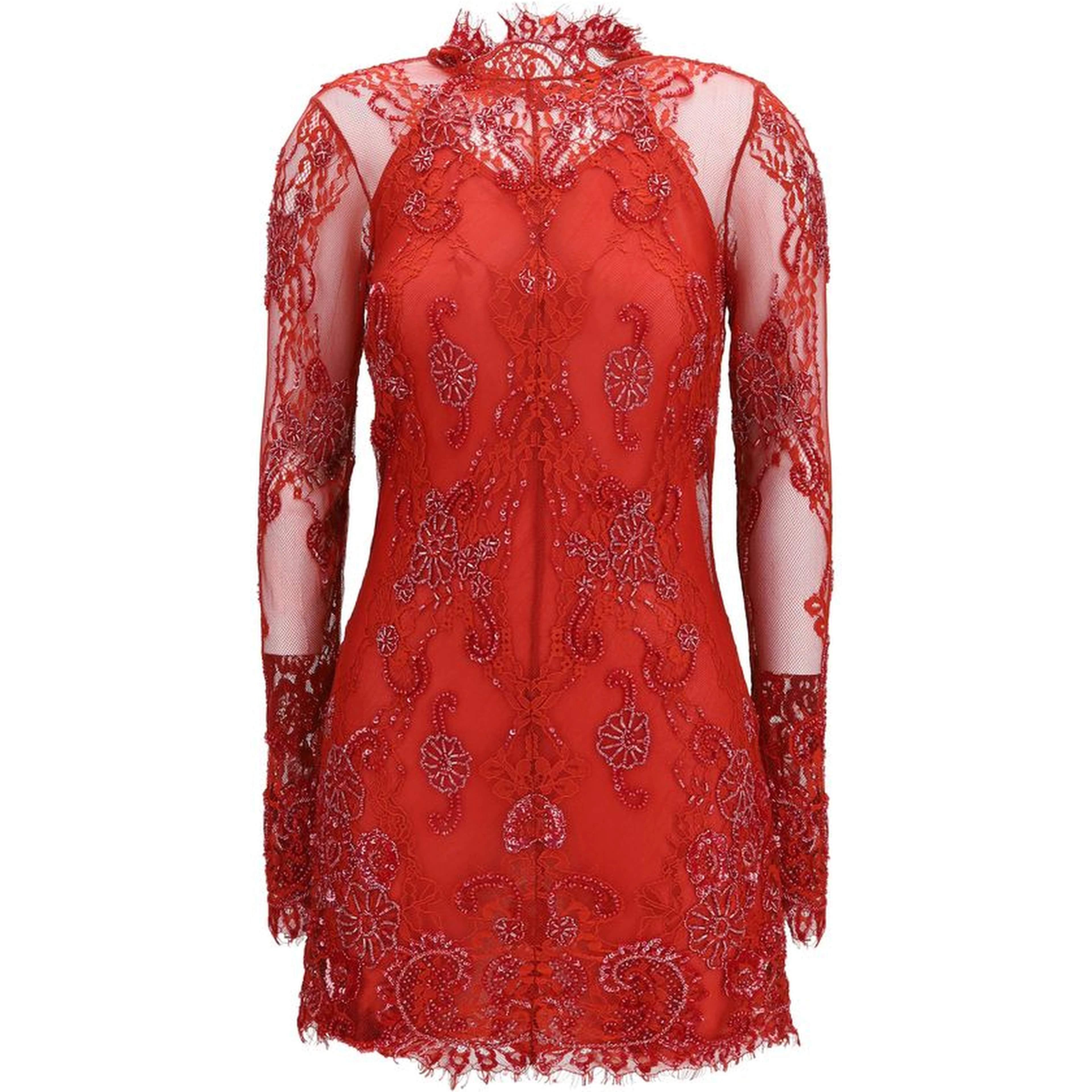 Red Polyamide Cocktail Dress
