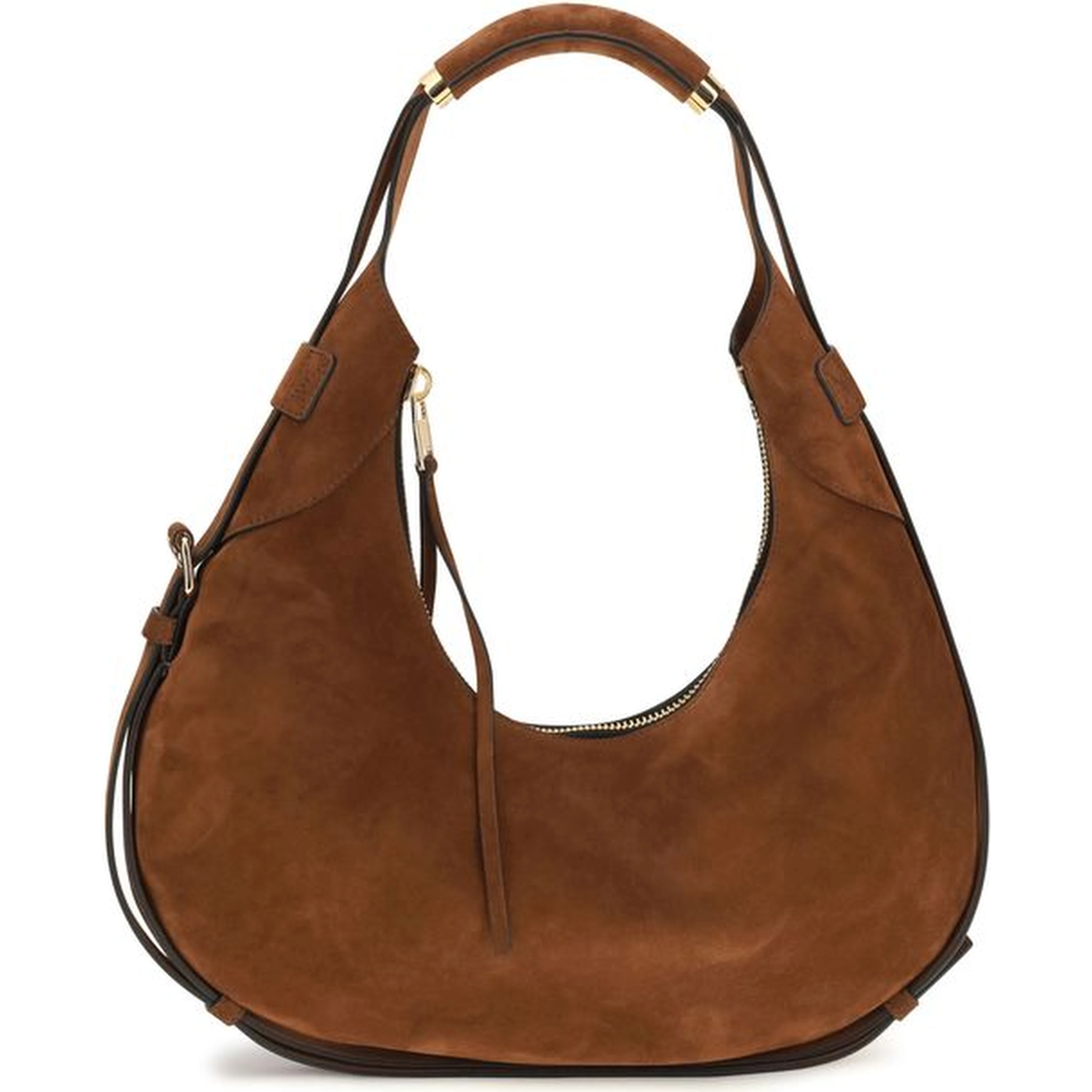 Brown Suede Leather Shoulder Bag