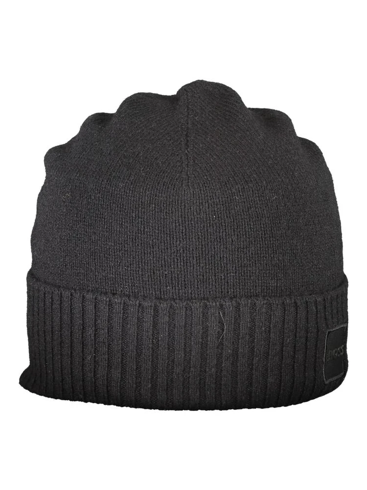Black Wool Men's Cap