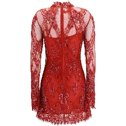 Red Polyamide Cocktail Dress