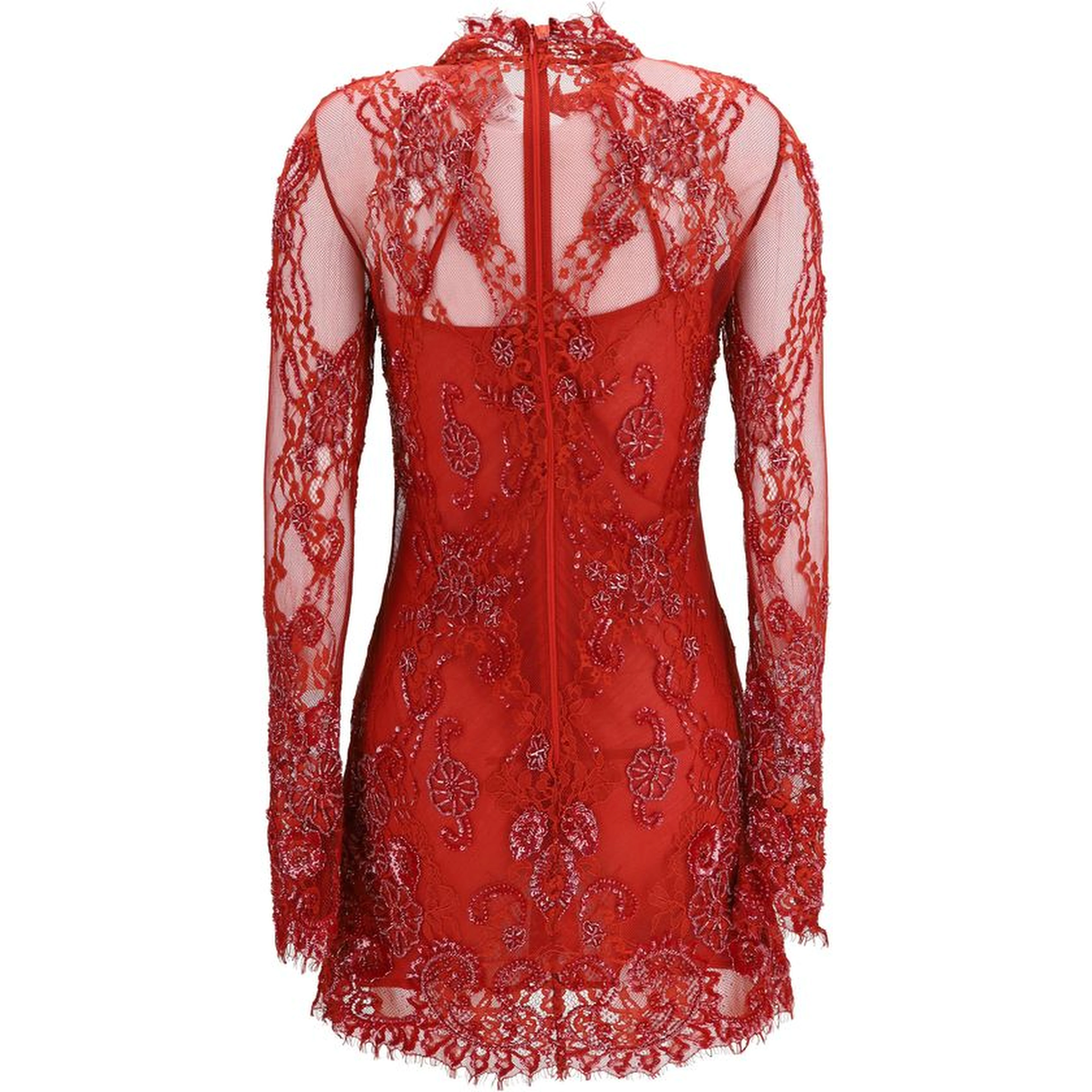 Red Polyamide Cocktail Dress