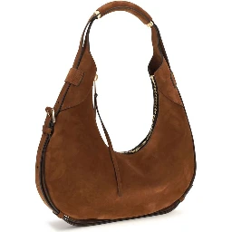 Brown Suede Leather Shoulder Bag