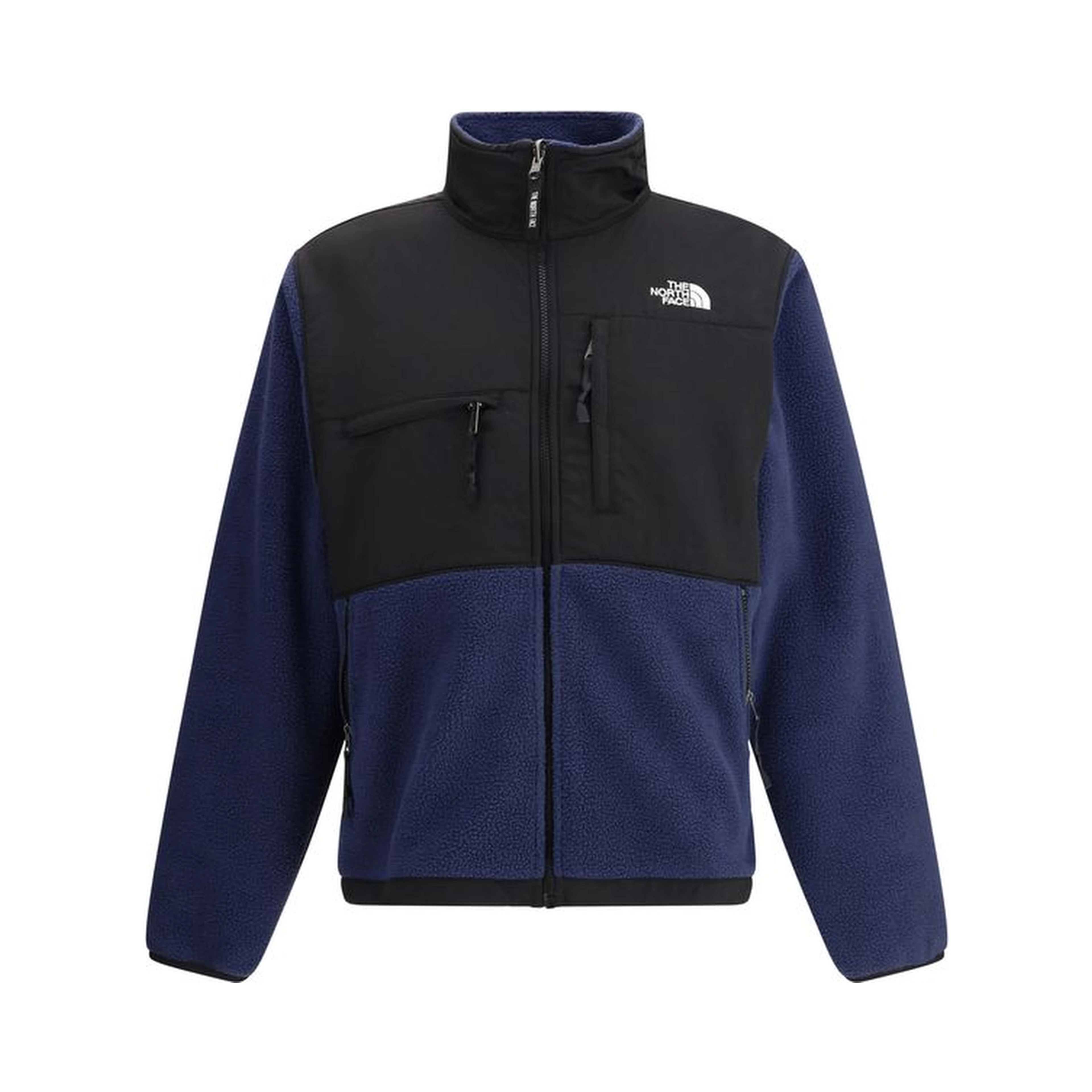 Blue Polyester Full-Length Jacket