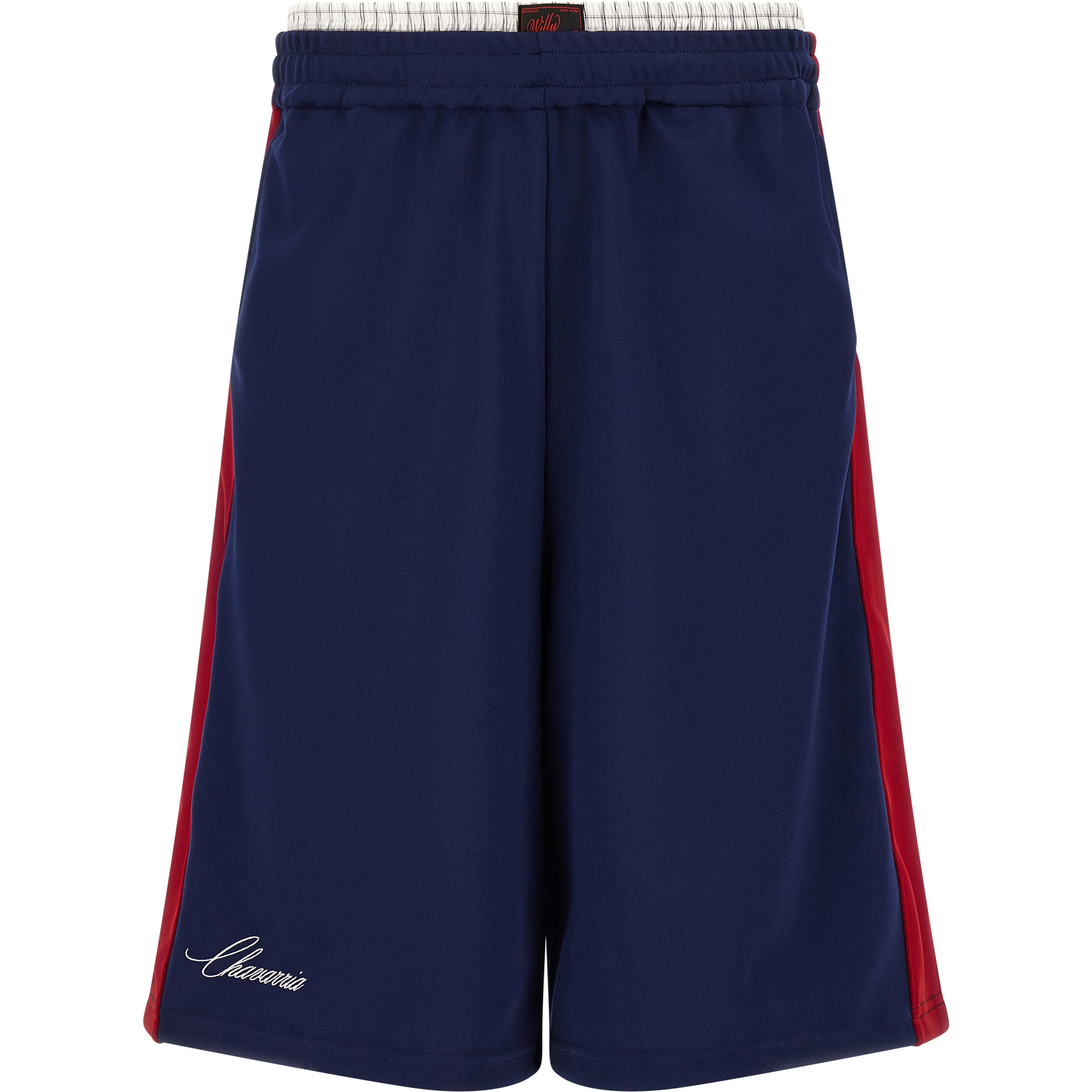 Blue Polyester Bermuda Shorts