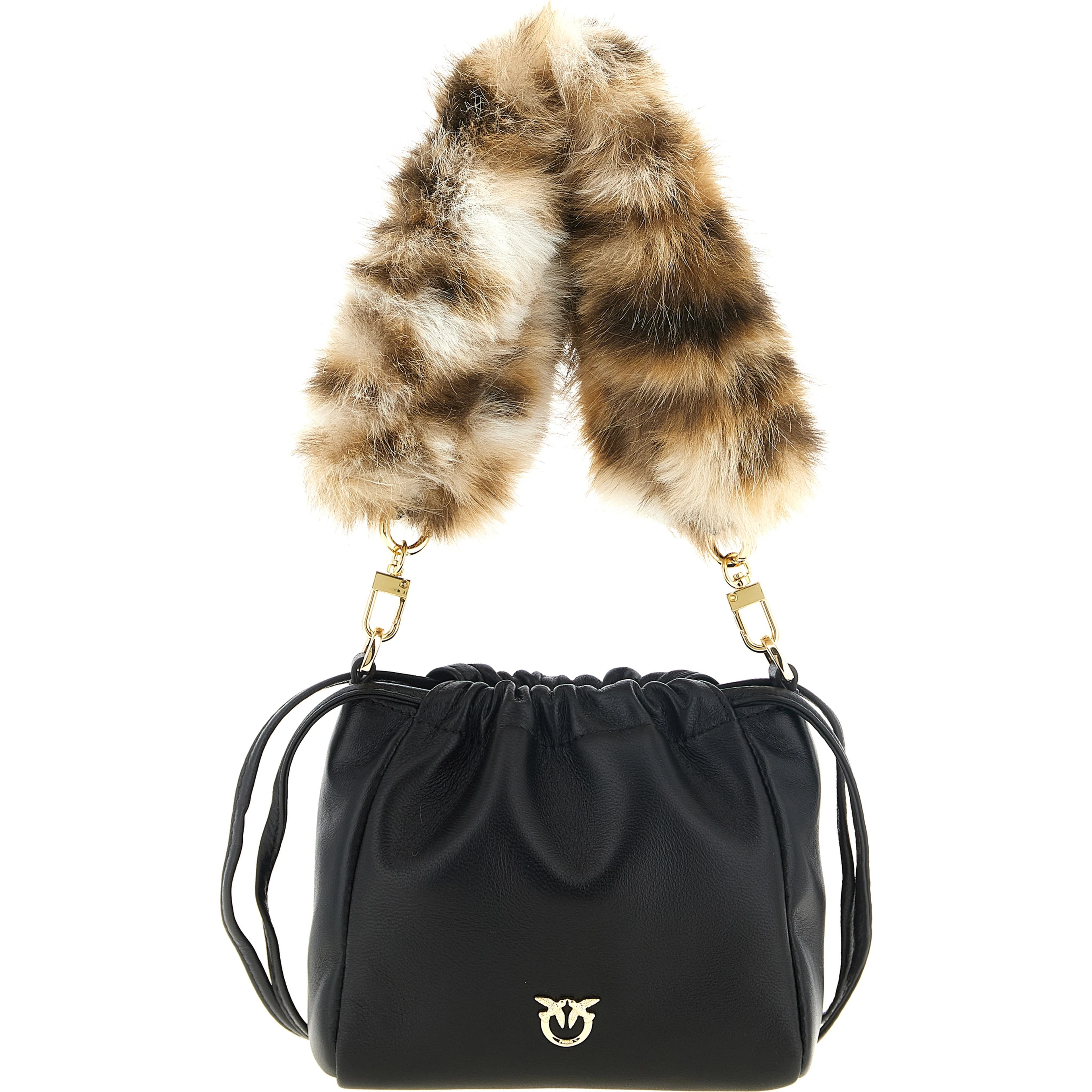 Black Lambskin Shoulder Bag