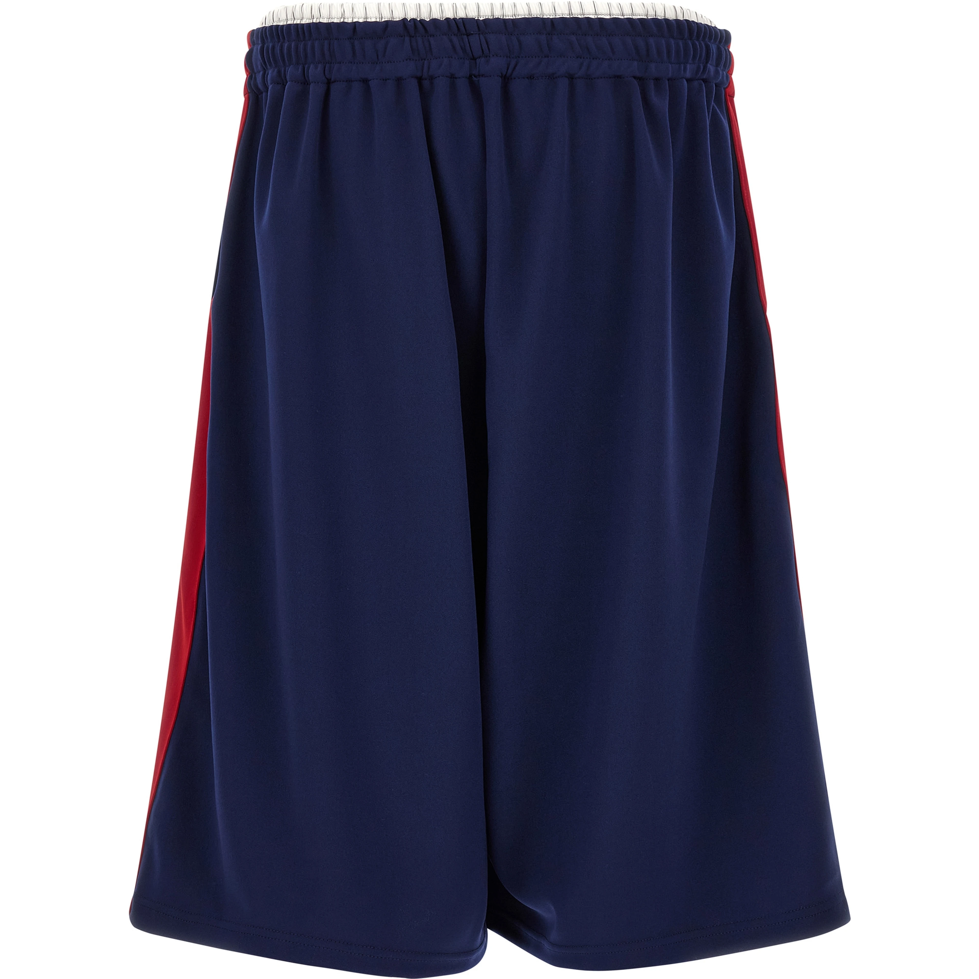 Blue Polyester Bermuda Shorts