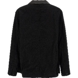 Black Wool Full-Length Jacket