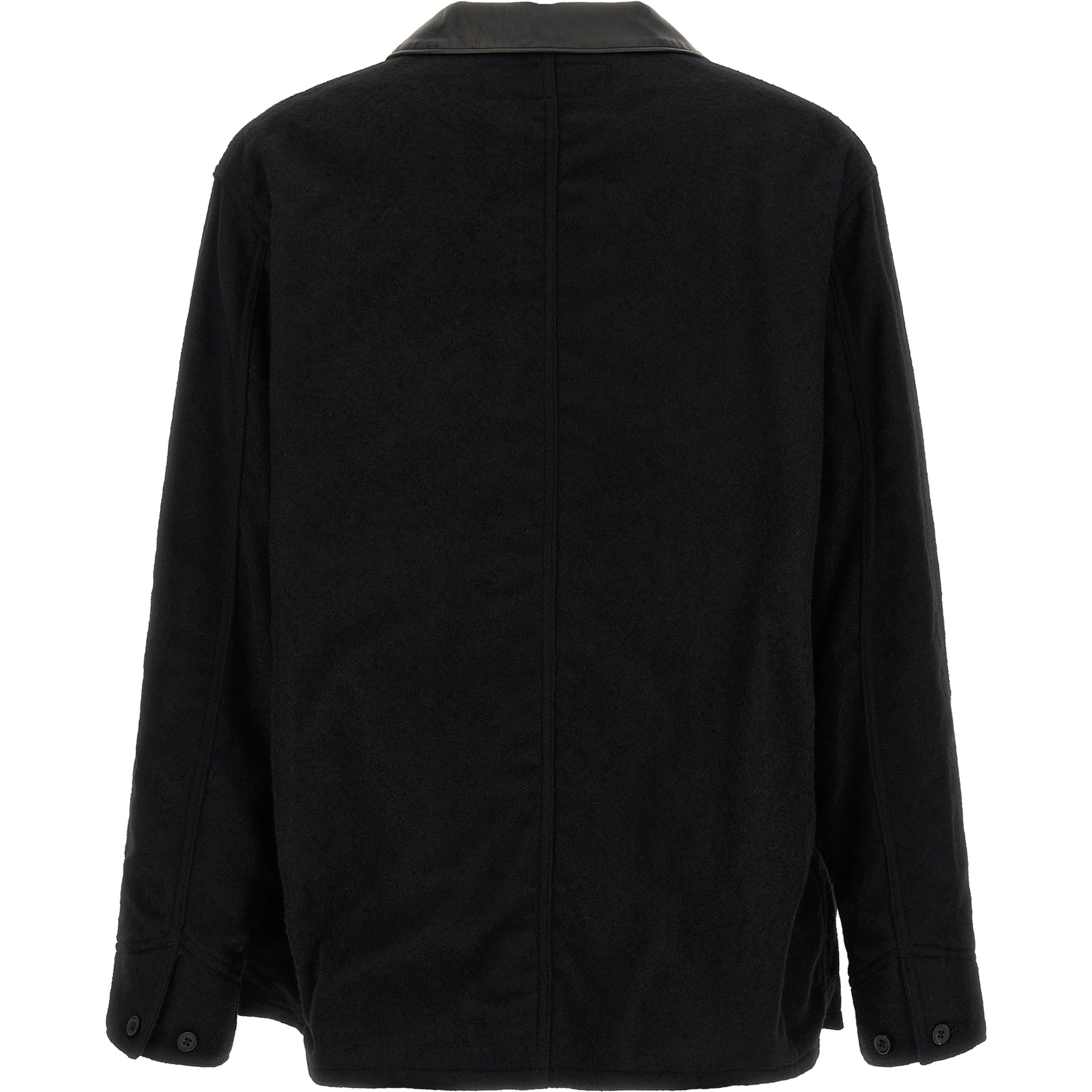 Black Wool Full-Length Jacket