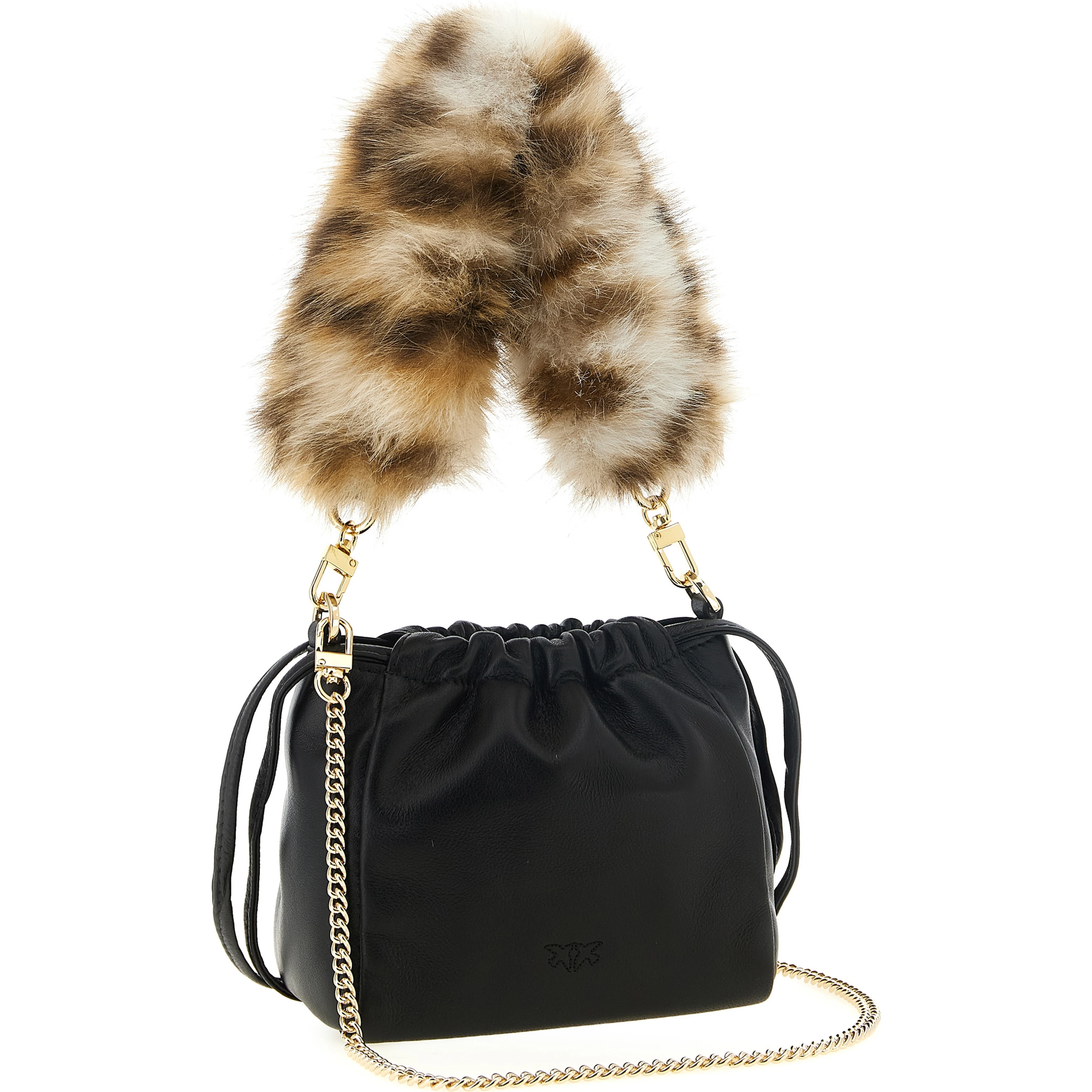 Black Lambskin Shoulder Bag