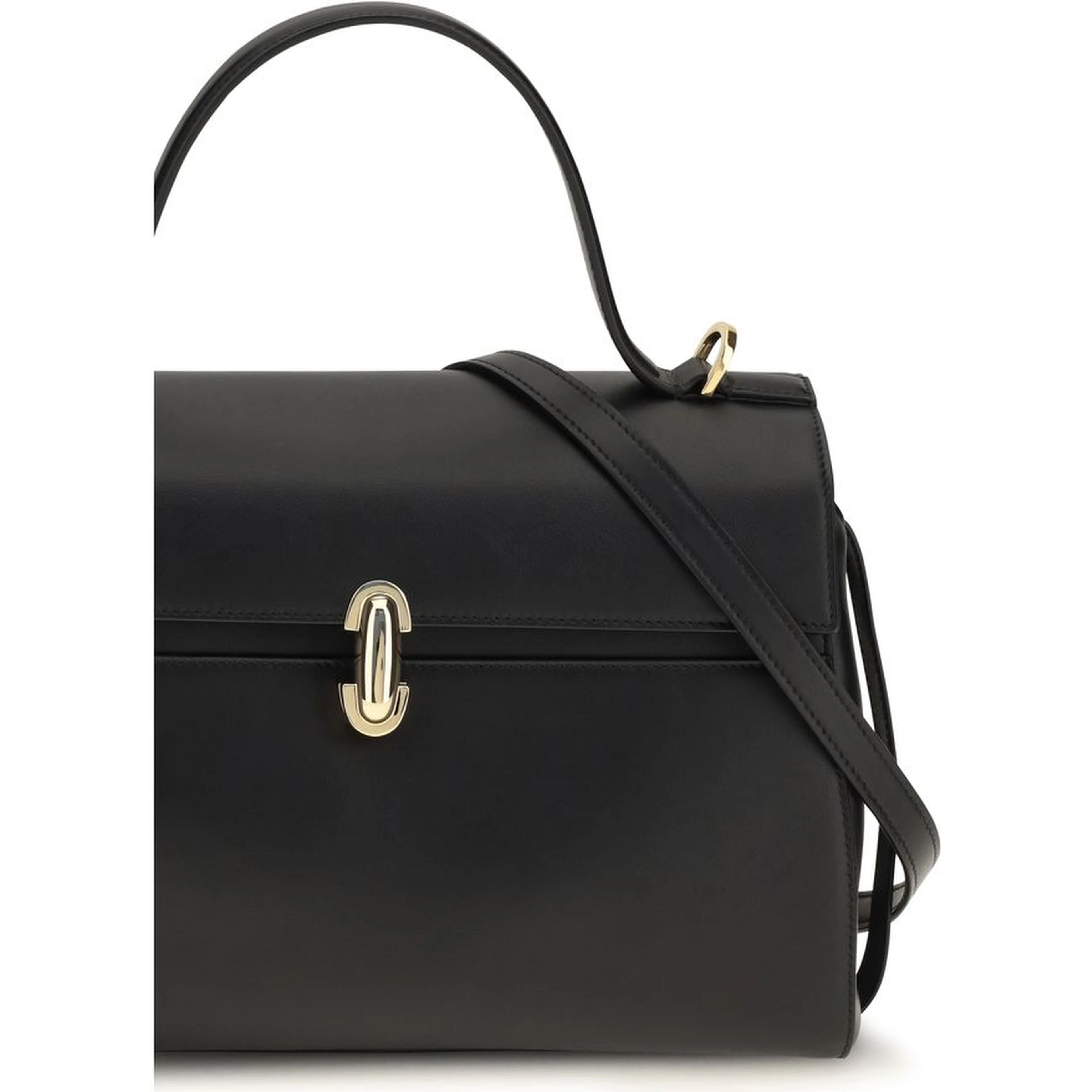 Black Calf Leather Bos Taurus Shoulder Bag