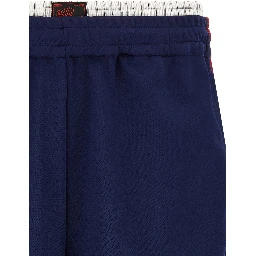 Blue Polyester Bermuda Shorts