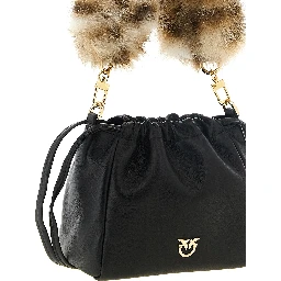 Black Lambskin Shoulder Bag