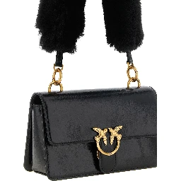 Black Calfskin Shoulder Bag