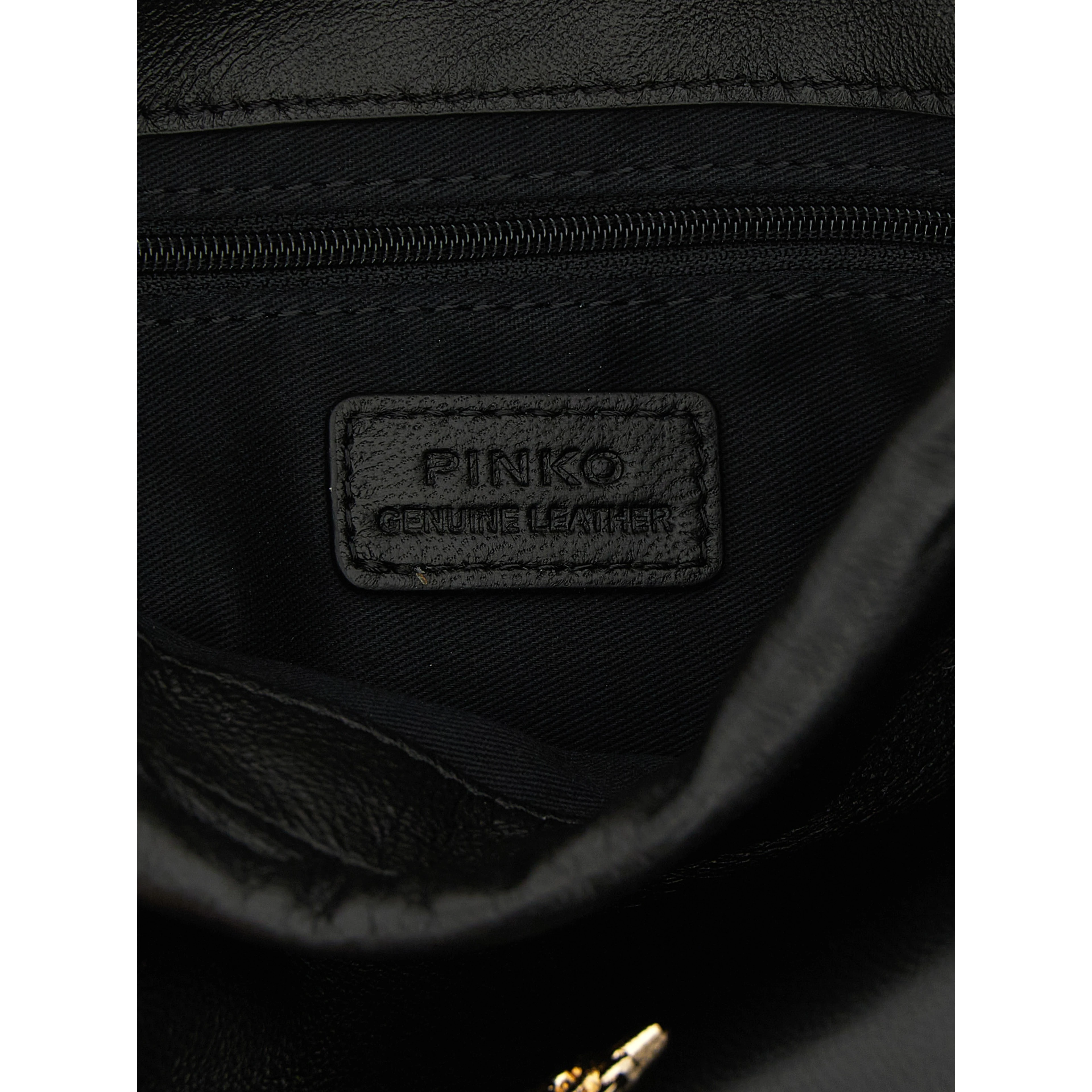 Black Lambskin Shoulder Bag