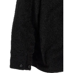 Black Wool Full-Length Jacket