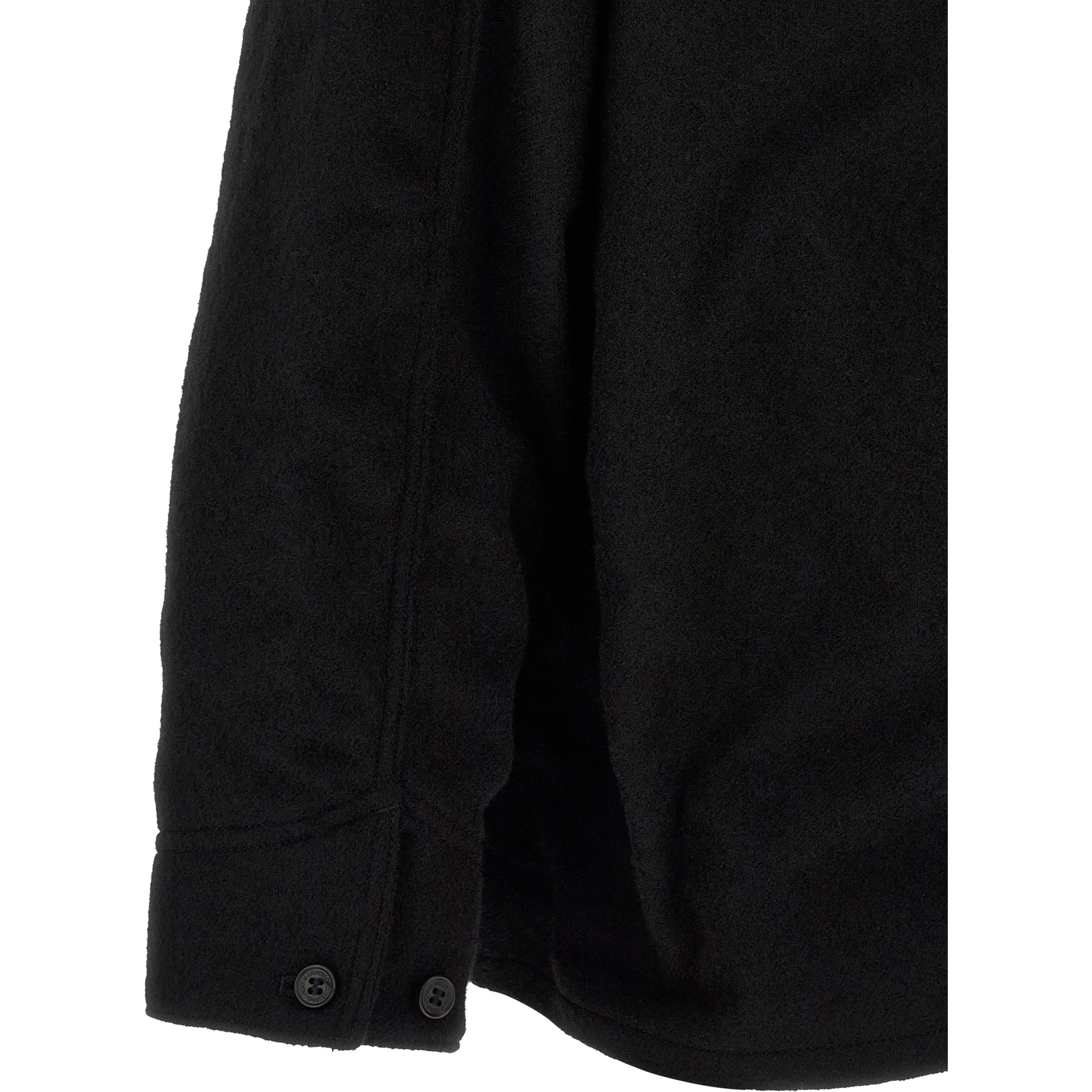 Black Wool Full-Length Jacket