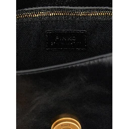 Black Calfskin Shoulder Bag