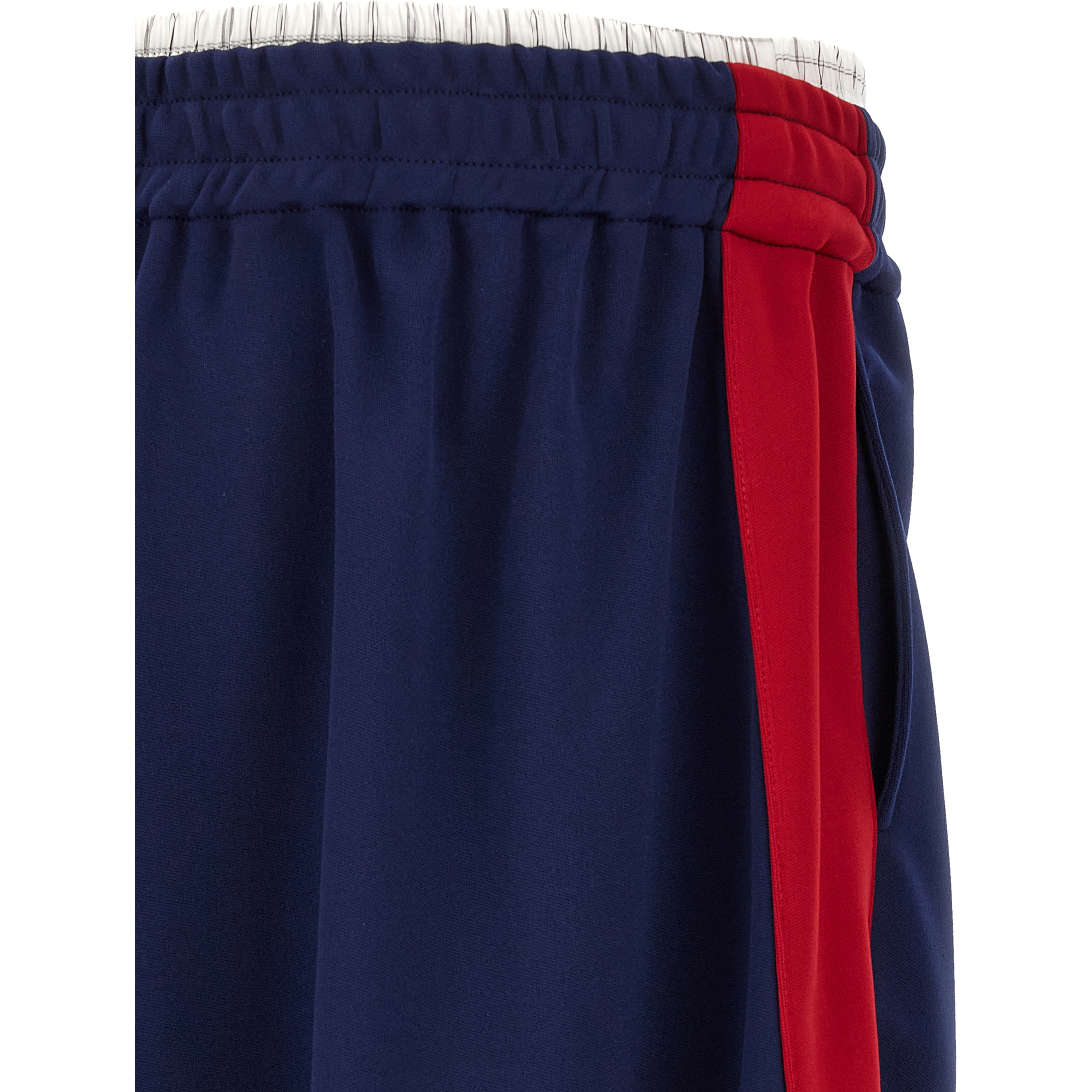 Blue Polyester Bermuda Shorts