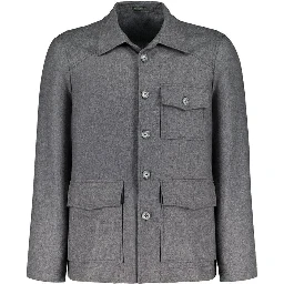 Gray Cashmere Full-Length Jacket