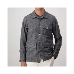 Gray Cashmere Full-Length Jacket